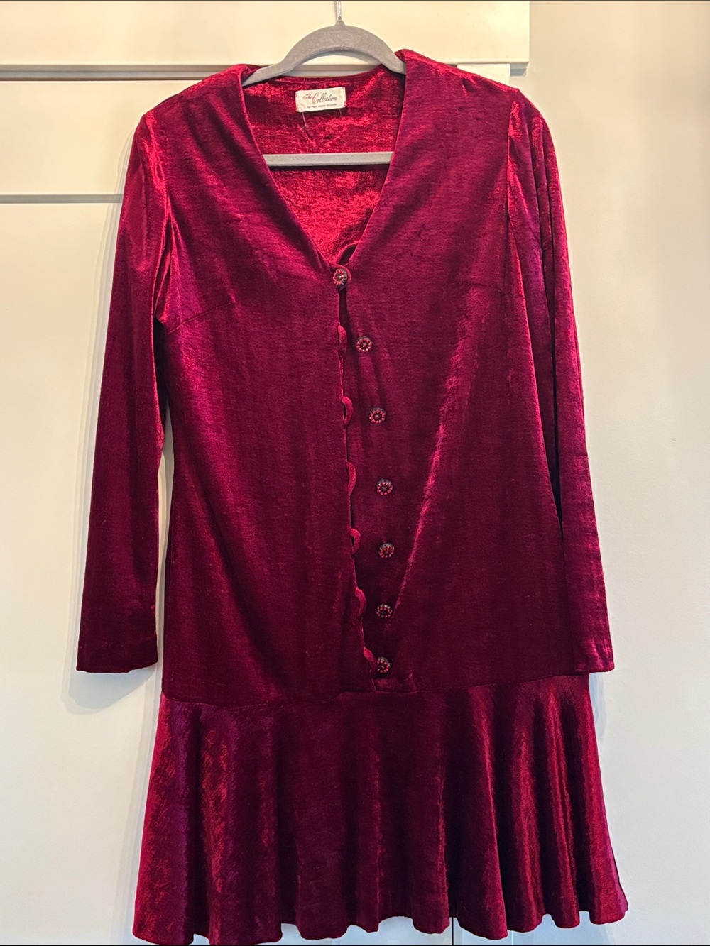 The Collection vintage 1980-early 1990s crushed velvet mini dres